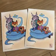 ズートピア2 映画　第6弾　入場特典　アートボード　A5 2枚セット