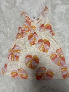 ZARA モンステラ柄 キャミソールワンピース 110cm