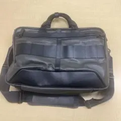 BRIEFING ビジネスバッグ ブラック&カーキ ナイロン/本革