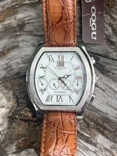 美品 COGU ITALY C3318WG 自動巻きブラウンレザー/ブロンズのサムネイル