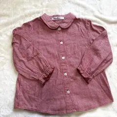 ファミリア　チェックブラウス　100サイズ