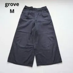grove グローブ ワイドパンツ ネイビー M　カジュアル