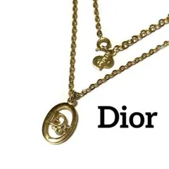 訳あり クリスチャンディオール ロゴ ゴールド ネックレス