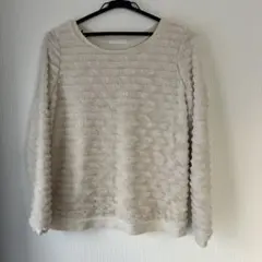 JEANASiS ジーナシス　ファーカットソー　フリーサイズ