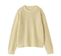 MUJI 洗えるメッシュクルーネックセーター