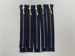 YKK 12cm ファスナー ネイビー 5本 セット