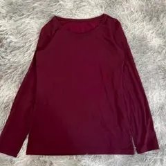 美品✨【UNIQLO】バーガンディ長袖HEATTECH ヒートテック M 暖かい