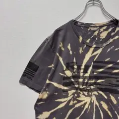 リメイク Tシャツ ブリーチ加工 タイダイ 斬新デザイン RH 濃灰