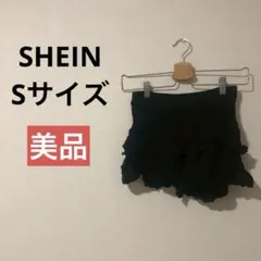 SHEIN レディース スカート ミニスカート Sサイズ ブラック フリル