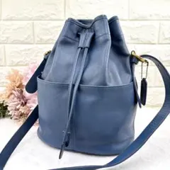 【希少色・USA製】OLD COACH　オールドコーチ　巾着　ショルダーバッグ