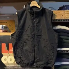 00s オールドユニクロ フリースベスト 黒×グレー XL VISLON 短丈