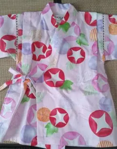 新品　浴衣　甚平 ロンパース　花柄 　朝顔　あさがお お祭り じんべい 女の子