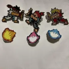 ピンバッジ6種セット　ストリートファイター豪鬼　リュウ　ケン
