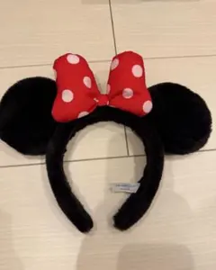 ミニーマウス カチューシャ 赤い水玉