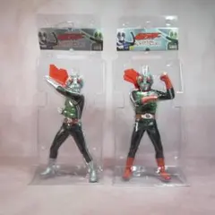 ダブルライダーソフビフィギュア　仮面ライダー1号＋2号