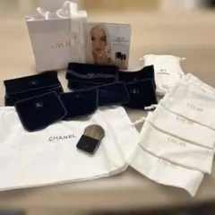 【新品未使用】CHANEL Dior 保存袋 ショップ袋 ブラシ 試供品 セット