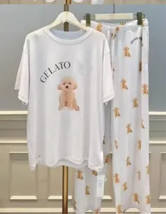 【新品】ジェラピケ　ルームウェア 上下セット DOG柄 トイプードル