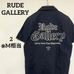 【人気】RUDE GALLERYルードギャラリー シャツ 開襟 半袖 黒 2のサムネイル
