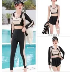 〇ラスト１点【新品】水着 ラッシュガード ４点セット 水着 レギンス ブラ 27