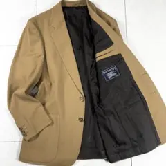 ✨美品 バーバリーズ カシミヤ混 テーラードジャケット 金ボタン 希少キャメル
