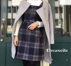 エムズエキサイトチェック柄タイトワンピース