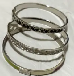 Coach シルバーバングル 3点セット