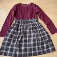 キッズbebeドッキングワンピース140cm