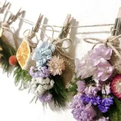 ドライフラワー　ナチュラルフラワー　ガーランド　＊CL