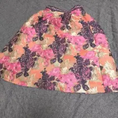 マーキュリーデュオ ジャガード スカート 花柄 フラワー ピンク♪