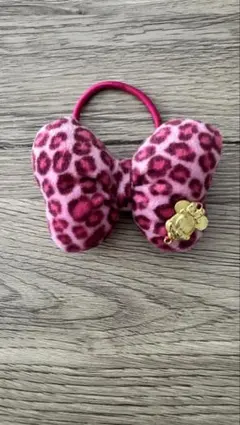 希少　ディズニー　ミニー　リボンピンク　ヘアゴム　豹柄