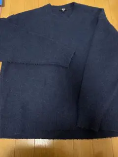 UNIQLO ネイビー Vネックセーター XL