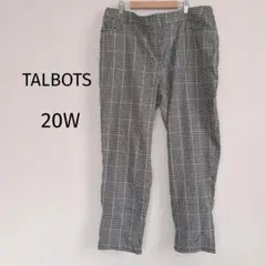 TALBOTS 【4L〜5L相当】チェック柄 カジュアル クロップドパンツ