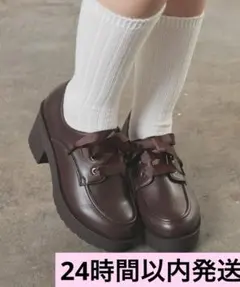 ハニーズ 厚底ヒールマニッシュシューズM ブラウン 2wayのサムネイル