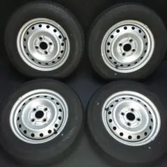 ダイハツ ミラココア 155 65 R14 バリ山 タイヤホイールセット 2本②