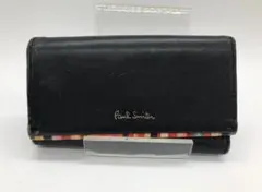 ポールスミス Paul Smith キーケース ■ 4連 黒系 × マルチカラー