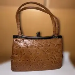 ブラウンオーストリッチハンドバッグ