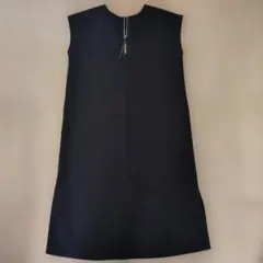 前後2wayフェイクウール素材ハーフジップワンピース