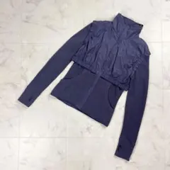 アディダスバイステラマッカートニー フリースジャケット 長袖 紺36*JD245
