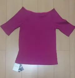 新品 ジュエル チェンジズ 日本製 スクエアネック 綿ポリ 5部袖 Tシャツのサムネイル