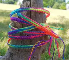 レインボー　ブレスレット　アンクレット