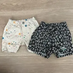 ブリーズ90-95cm ハーフパンツセット ベージュ　ヒョウ柄　水陸両用