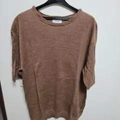 Maker's Shirt 鎌倉 半袖ニット ブラウン 50のサムネイル