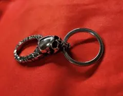 スカルヘッド　キーホルダー　ドクロ　キーチェーンクリップ