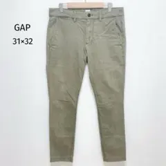 ギャップ|ストレッチ スキニーパンツ【31×32】ストレート カジュアル カーキ