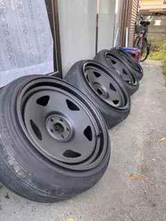 tc01 17インチ 9J PCD100 5H×4本 ホイール新品 4本セット ESB CLS TC-01 ホワイト 深リム鉄チン