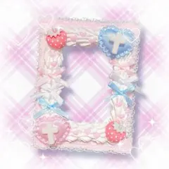 A236 硬質ケース トレカケース ホイップデコ B8 ピンク 白 水色