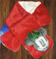 【新品】ディズニー ミニーちゃん　マフラー　キッズ　赤/レッド