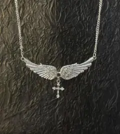 Vintage エンジェルウィング 十字架 ネックレス シルバー ストリート