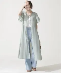 ナノユニバース　ジャガードシフォン前後2wayワンピース