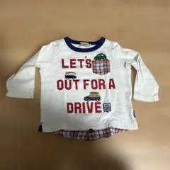 ミキハウス MIKIHOUSE 長袖 カットソー ロンＴ　くるま 車 80